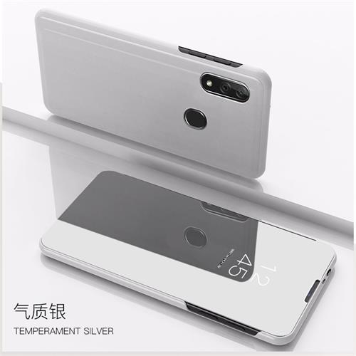 For ZTE V10 Vita Case Luxury Smart Mirror Flip Cover On ZTE V10Vita Accessory For ZTE Blade V10 Vita 6.26 inch Fundas Coque: Silver