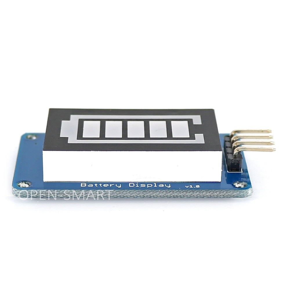Display de bateria estilo de bateria tubo digital led módulo de exibição de nível de bateria para arduino/avr/arm/pic