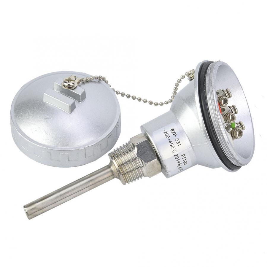 RTD PT100 Temperature Sensor Probe 1/2" NPT Thread Thermocouple Terminal Head