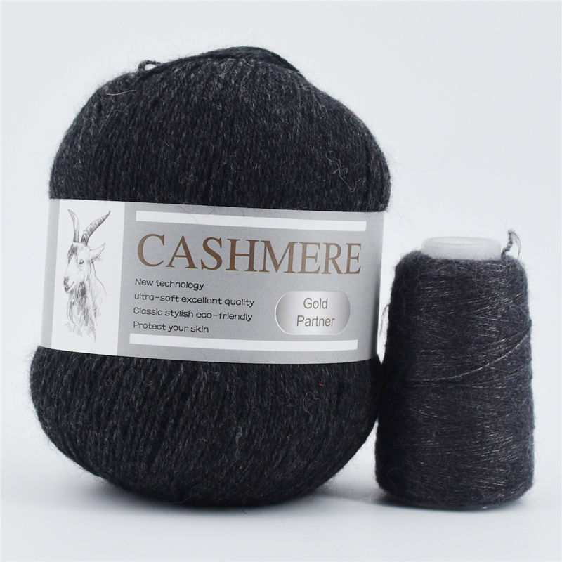 Hilo de tejer de 3 capas, hilo de Cachemira de estambre fino para camiseta, 1 madeja de 338m y 70g, línea de ganchillo de lana para costura