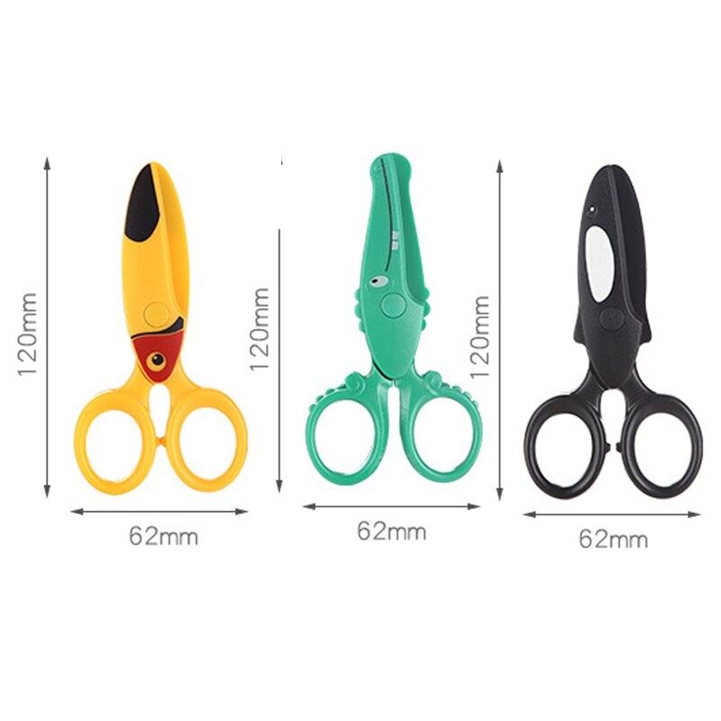1 Piece Cartoons Mini Scissors Plastic Kindergarten Manual Round Head Safety Kids Scissors Tiny Scissors