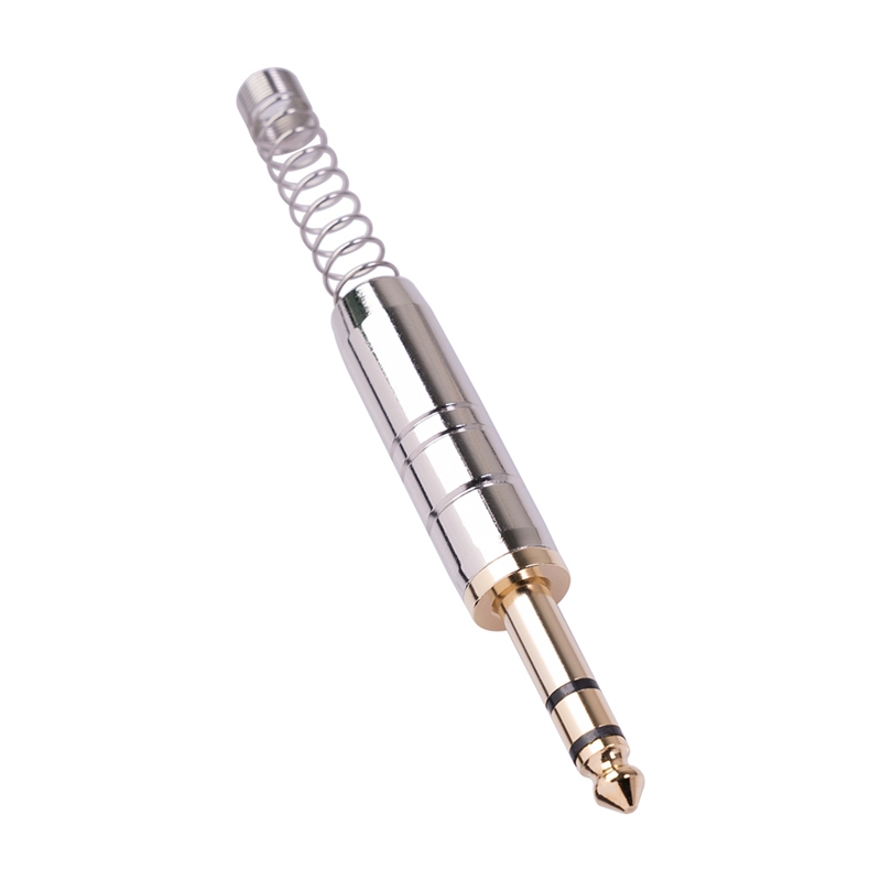5PC 6.35mm Stereo Audio Jack Amplifier Microphone Plug 6.35 Sophomore Core Solder Jack Male Plug Connector