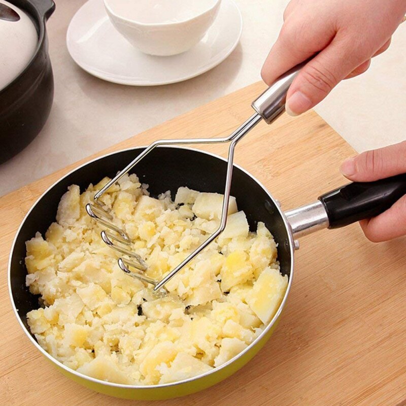 Rvs Wave Vorm Aardappel Fruit Stamper Keuken Accessoires Voor Handig Glad Aardappelpuree Glad Mash Keuken