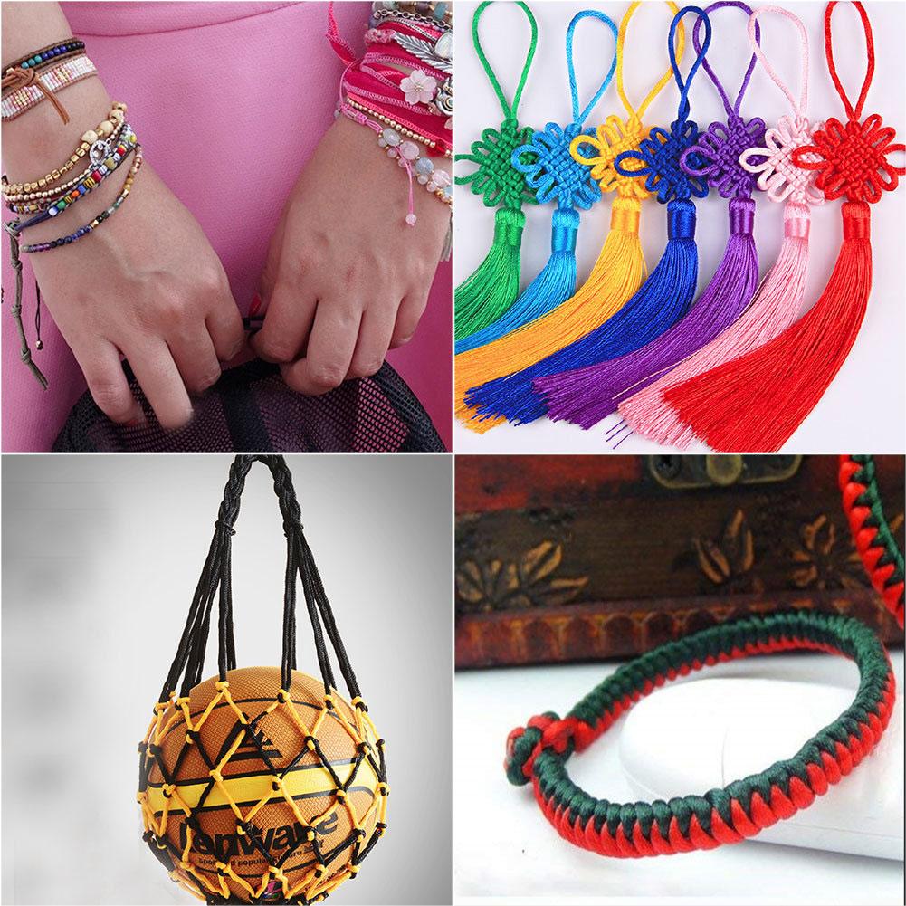 20bundle 1mm Satin Rattail Silk Cord Nylon String Nylon Beading String for Necklace Bracelet Beading Cord