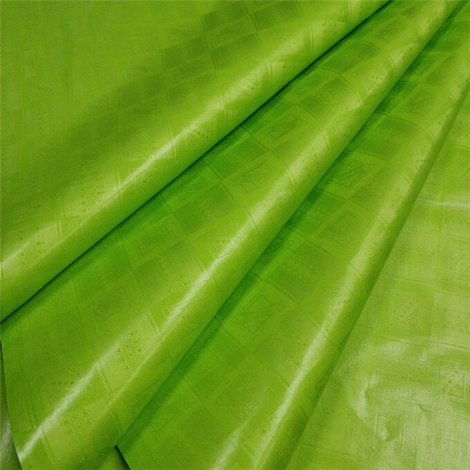 Tissu africain et nigérian pour homme | Tissu riche et de , en coton et en brocade africain, bassin bazin, lot de 5 mètres: green