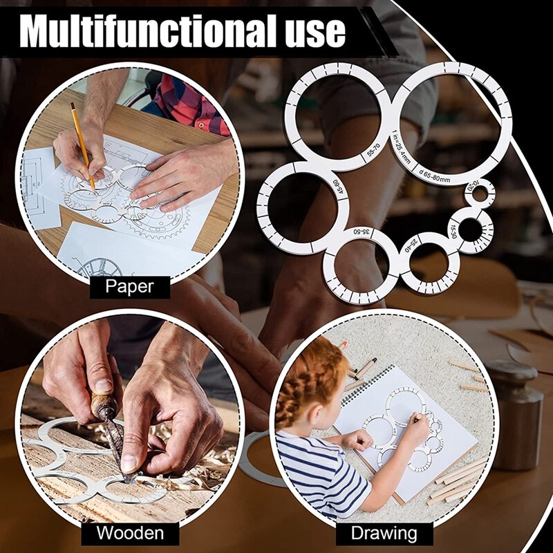 Leer Snijden Gereedschap Hoek Snijden Heerser Metalen Cirkel Sjabloon Leather Corner Punch Ronde Lederen Hoek Snijden 2Pcs