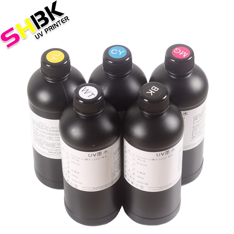 Shippping libero inchiostro UV a2 a3 a4 Cilindro uv stampante uv inchiostro stampante mandati e gonfiati uv duro inchiostro DX4 DX5 DX10 TX800 XP600 uv inchiostro 250ml 500ml