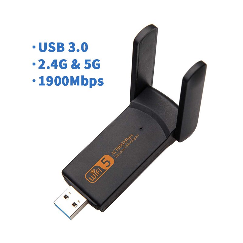 YUNCLOUD USB WIFI Dongle 1900 mbps WIFI Adapter 2.4G/5G Dual Band USB3.0 Network Card USB 3.0 For Windows XP win 7 MAC OS: Default Title