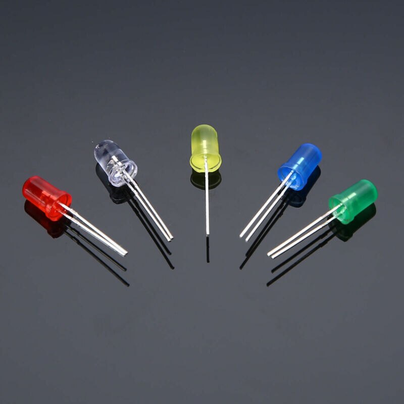 300pcs 3mm 5mm LED Diodes Emitting White Yellow Red Green Blue Assorted Kit DIY