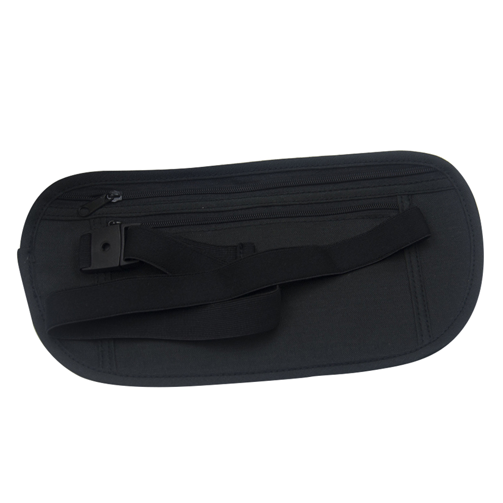 draussen Taille Gürtel Tasche Reise Anti-diebstahl Unsichtbare Telefon Reisepass Bargeld Tasche Multifunktionale Ultra-dünne Sport Lauf Taschen: Schwarz