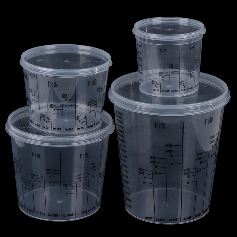 1pc Plastic Paint Mixing Cups 385ml 750ml Paint Mixing Calibrated Cup For Accurate Mixing Of Paint And Liquids