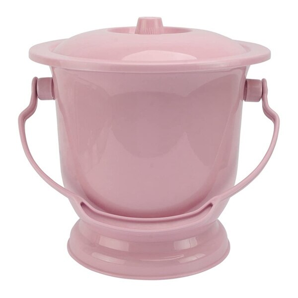 Chamber Pot Urine Bucket With Lids Bedroom Urinal Chamber Pots Portable Toilets For Elderly Women Men Patient: pink