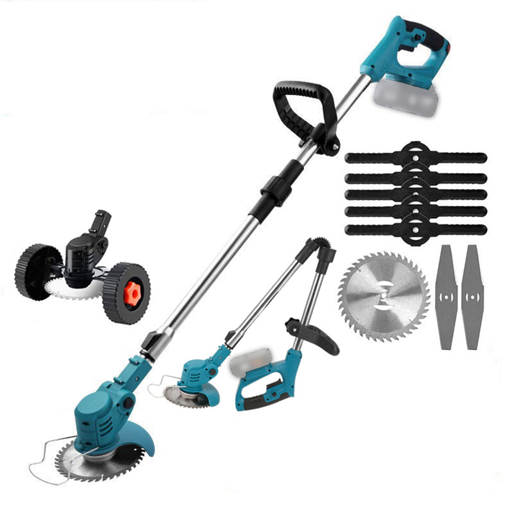 Elektrischer Rasenmäher für Makita 21 V Akku 90 ° Winkelverstellbarer Mähkopf, kabelloser Grastrimmer für den Garten (keine Batterie): Default Title