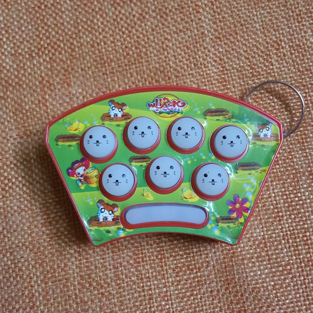 1-3 år gamle børns baby hamster legetøj puslespil lyd og lys musik håndholdt spil hamster legetøj maskine til børn