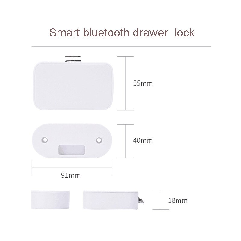 Tuya Smart Ladeblokkering App Bluetooth Lockless Onzichtbare Slot Archiefkast Lock Kast Lock Lade Schakelaar Automatische Vergrendeling
