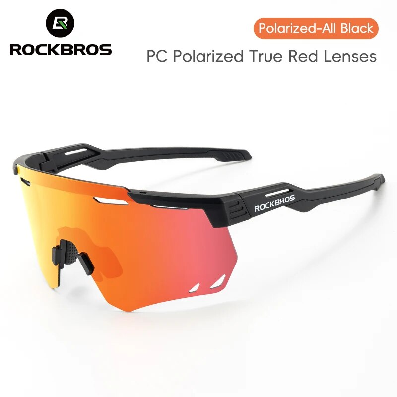 Rockbros Fietsbril Mtb Racefiets Brillen Rijden Golfbril Bescherming Sport Uv400 Zonnebril Gepolariseerd/Fotochromisch: Black
