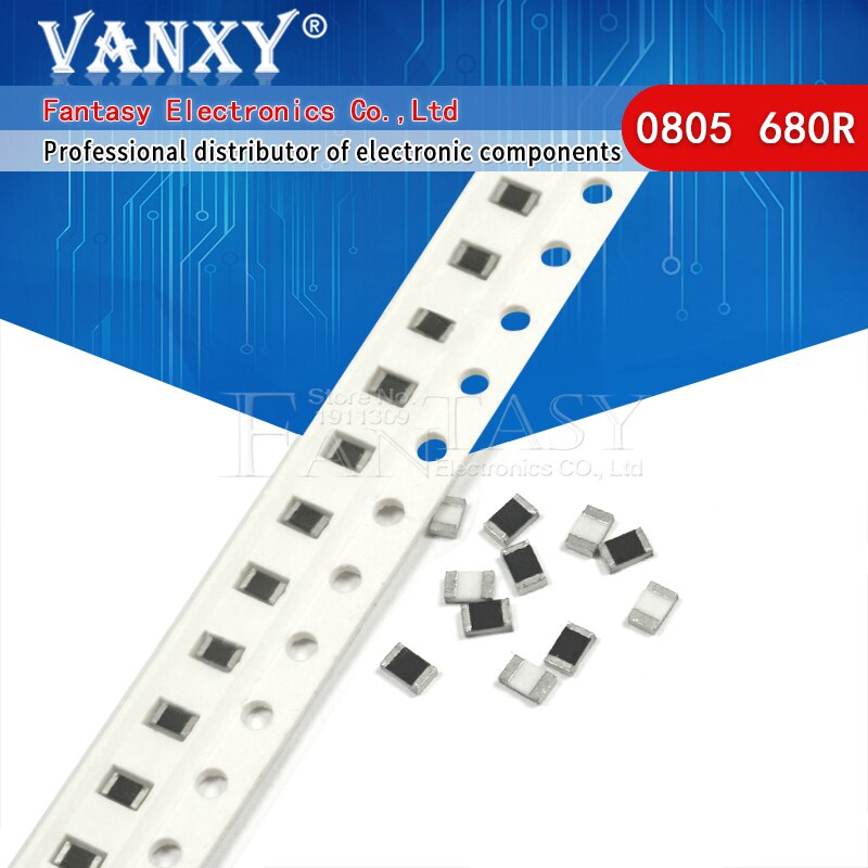 300PCS 0805 SMD Resistor 1% 680 ohm 1/8W 680R 681