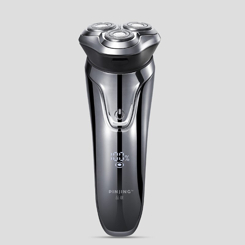 Xiaomi PINJING brzytwa bezprzewodowa 3D inteligentna maszynka robić golenia USB ładowanie IPX7 wodoodporna 3 głowica wyświetlacz doprowadziło golarka robić twarzy dla mężczyzn