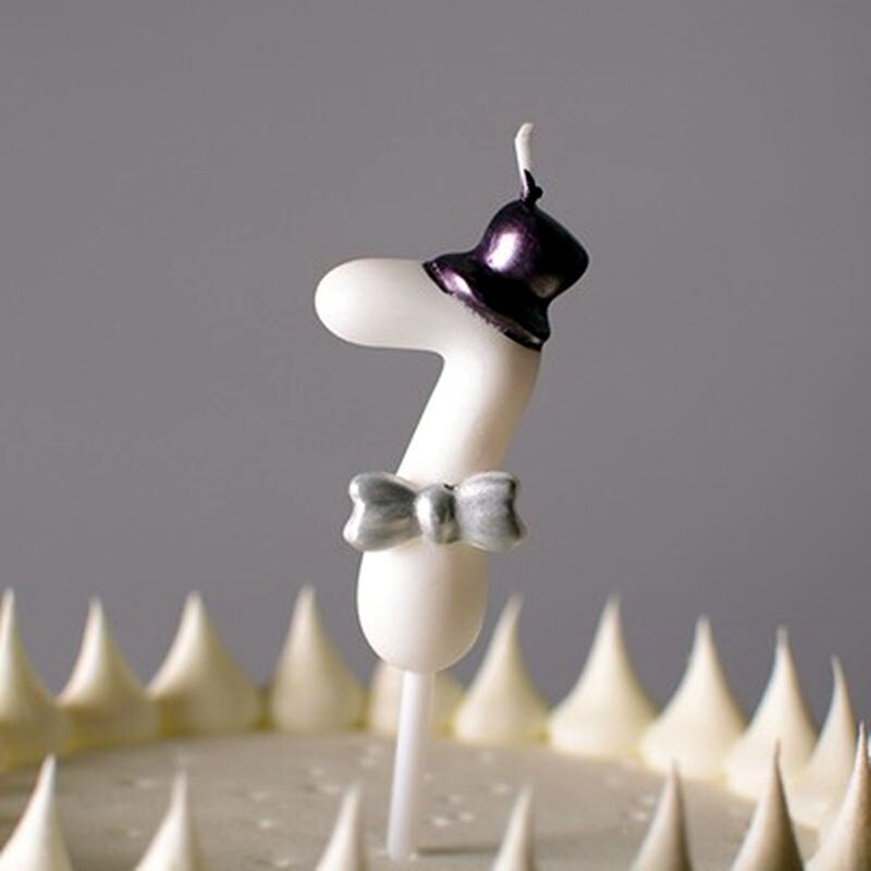Digital Birthday Candles Big Cake Candles Decoration Smokeless Birthday Number Candle Birthday Cake Decoration: Hat 7
