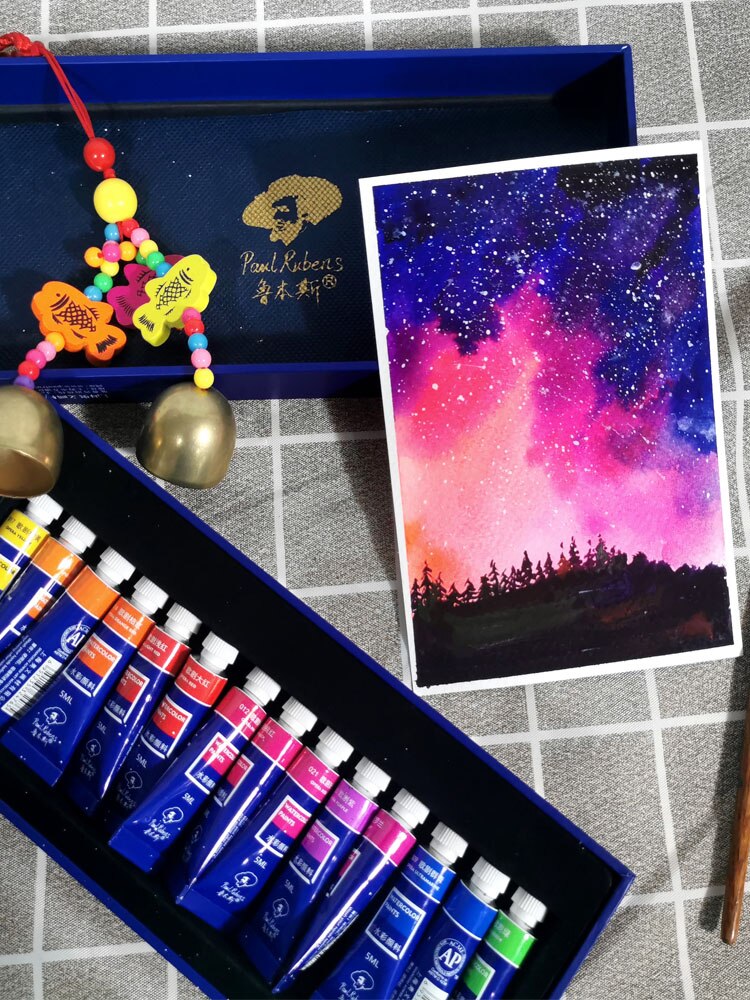 Paul Rubens-Caja de para estudiantes y principiantes, juego de acuarela fluorescente de la Opera en la serie de 14 colores, 5ml