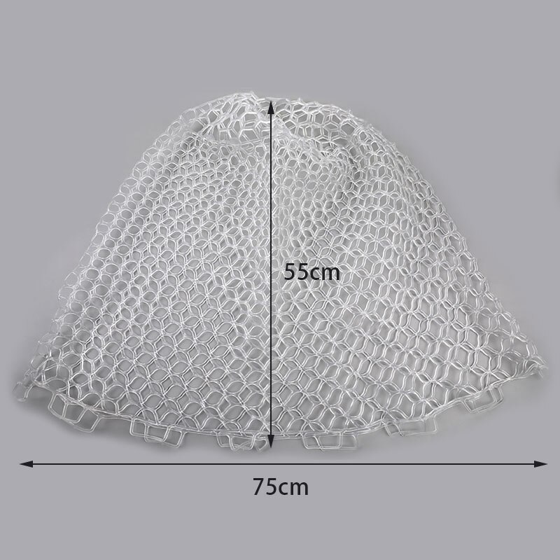 Fly Fishing Net Transparent Rubber Replacement Bag Does Not Hurt Fish And Net: WT2