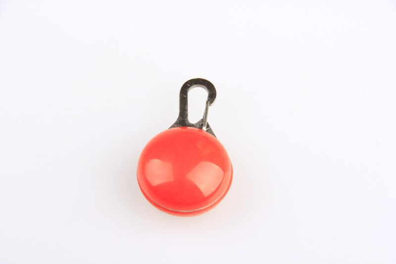Collar COLGANTE para mascotas, luz LED de noche, linterna luminosa de seguridad, Collar de luces para mascotas, colgante de bola de iluminación: Rojo