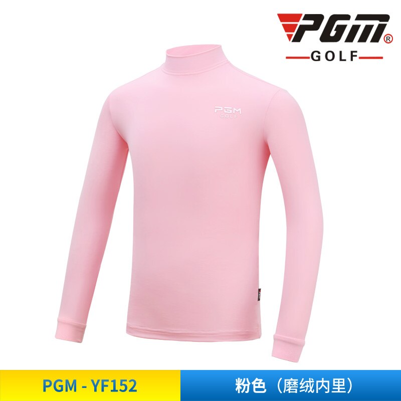 Golf Tops dieptepunt meisje overhemd herfst/winter kleding kinderen golf kleding pluche warm base coat kleding lange mouw shirt: Pink / XXL