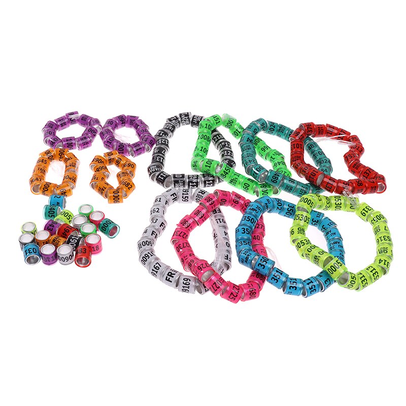 20 Stuks Multicolor Duif Voetring Met Woord Oorbellen Duurzaam Vogel Ring Duif Voetring Vogel Gereedschap