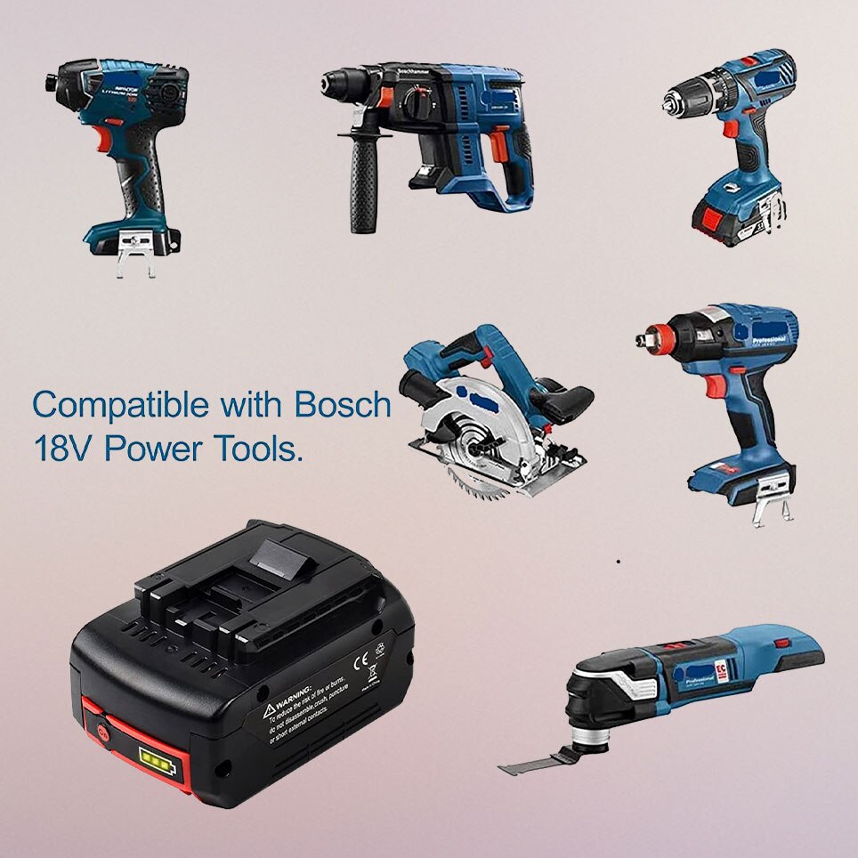 Bosch 18V Batterie Lithium ion Compatible avec BAT609 BAT622 BAT620 BAT609G BAT618 BAT618G BAT619 BAT619G BAT610G