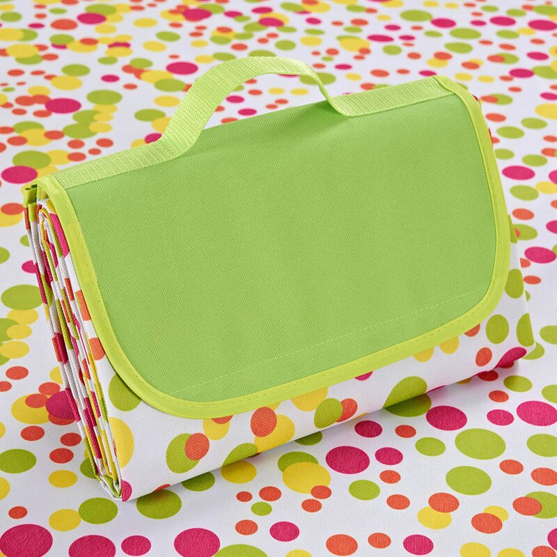 Manta de Picnic, estera de Camping plegable al aire libre impermeable 145x200cm, estera de Picnic ancha, manta de playa a cuadros, colchoneta multijugador para bebé: Colored Dots