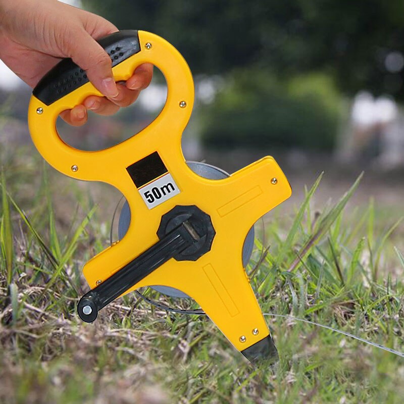 Metal Tape Measure 30m 50m 100m Engineering Tape Retractable Ruler Roll Tape Measuring Tools Flexible Rule Tapeline