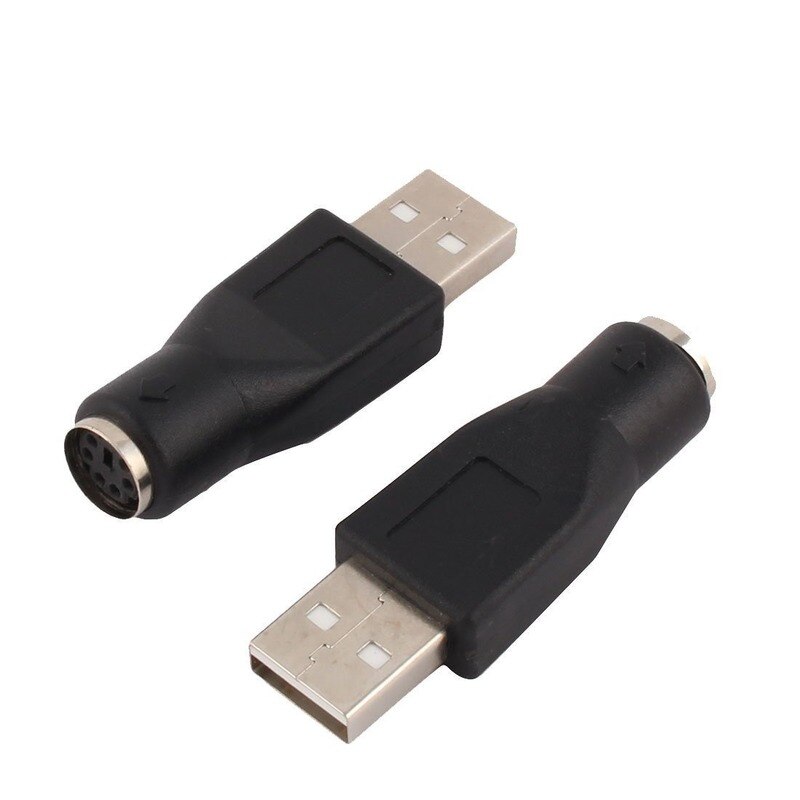 Draagbare Usb Male Naar Voor Ps/2 Vrouwelijke Adapter Converter Usb Connector Voor Pc Voor Sony Ps2 Toetsenbord muis