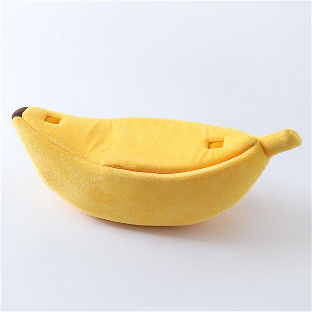 Banana Peel Cat House Cute Bed Mat Soft Plush Padding Cushion for Cats Kittens L5 #4