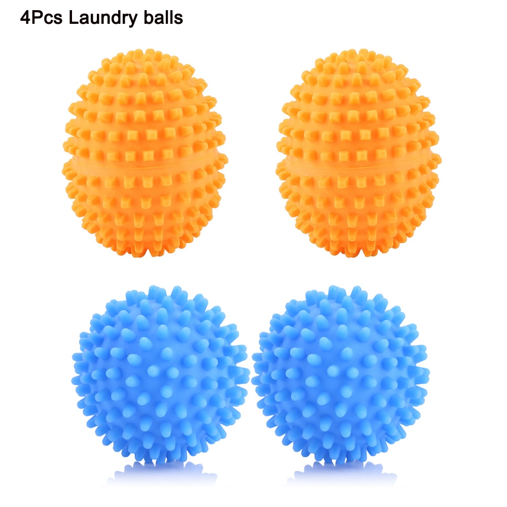 4Pcs Laundry Ball PVC Dryer Balls Reusable Clean Tools Laundry Drying Fabric Softener Ball Dry Washing Accessories