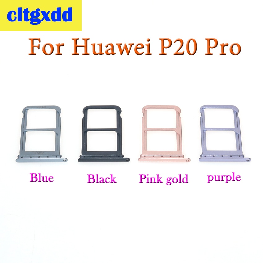Cltgxdd 1 stk til huawei  p20 pro sim-kort bakkeholder slot adapter stik dobbelt sim beslag reservedele