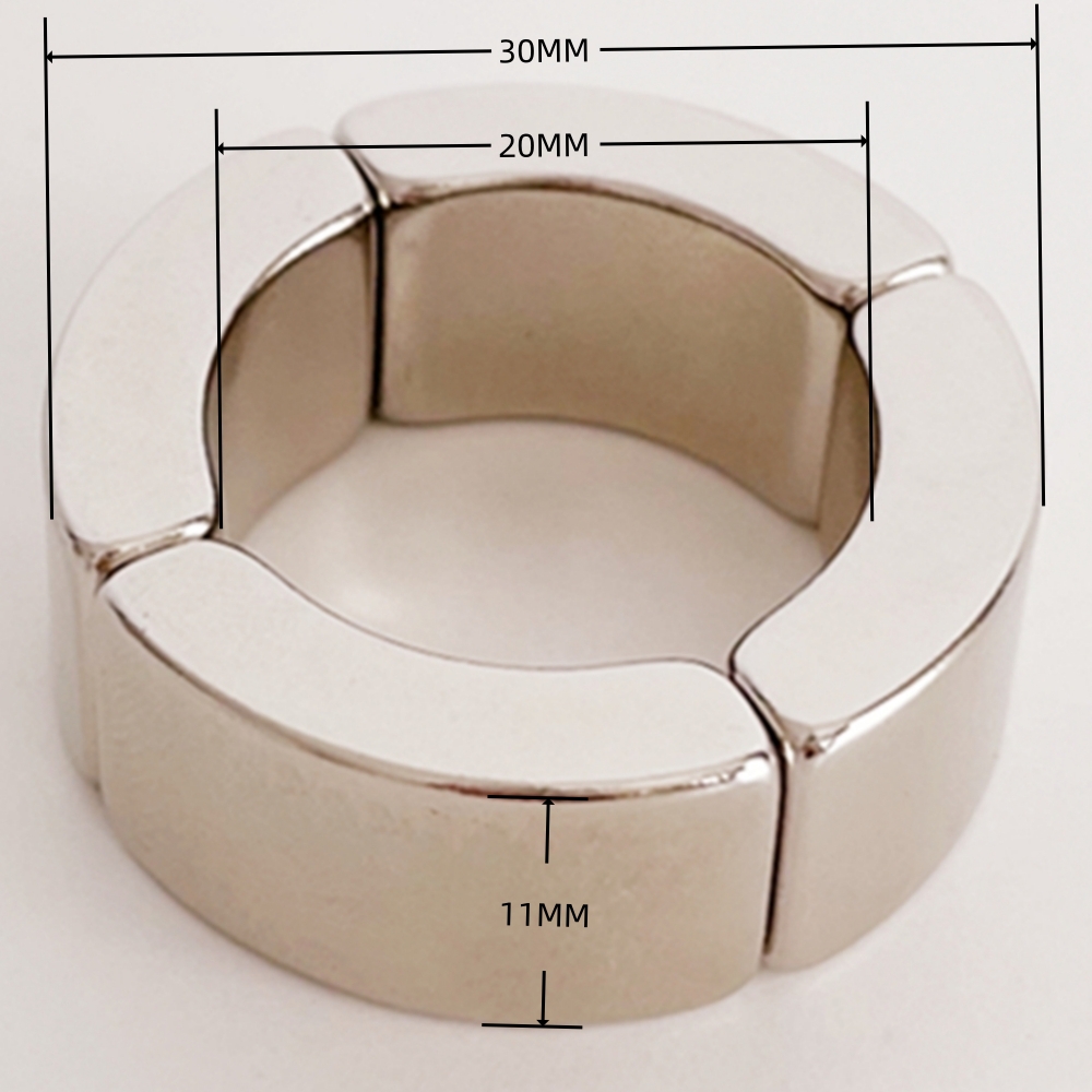4PCS Neodymium Magnetic Arc Rare Earth Segment Magnets Bent Permanent Magnetics OR15xIR10xT11mmx90Deg. Magnetic Filter For Tube: Default Title