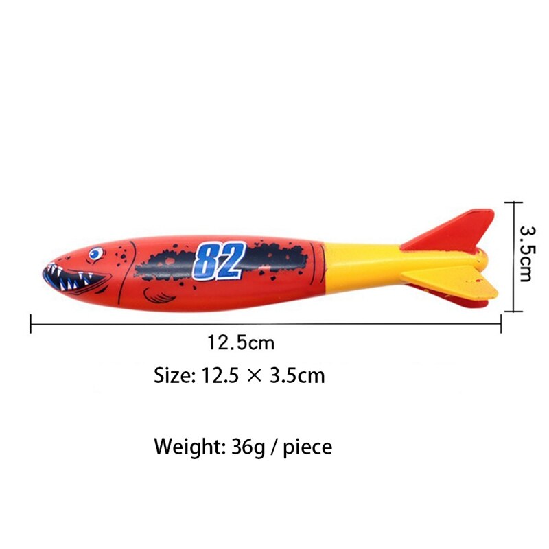 4Stck Tauchen Torpedo Spielzeug Unterwasser Schwimmen Schwimmbad Spielen Spielzeug draussen-Sport-Ausbildung Werkzeug Für Baby freundlicher Schwimmen Spielzeug