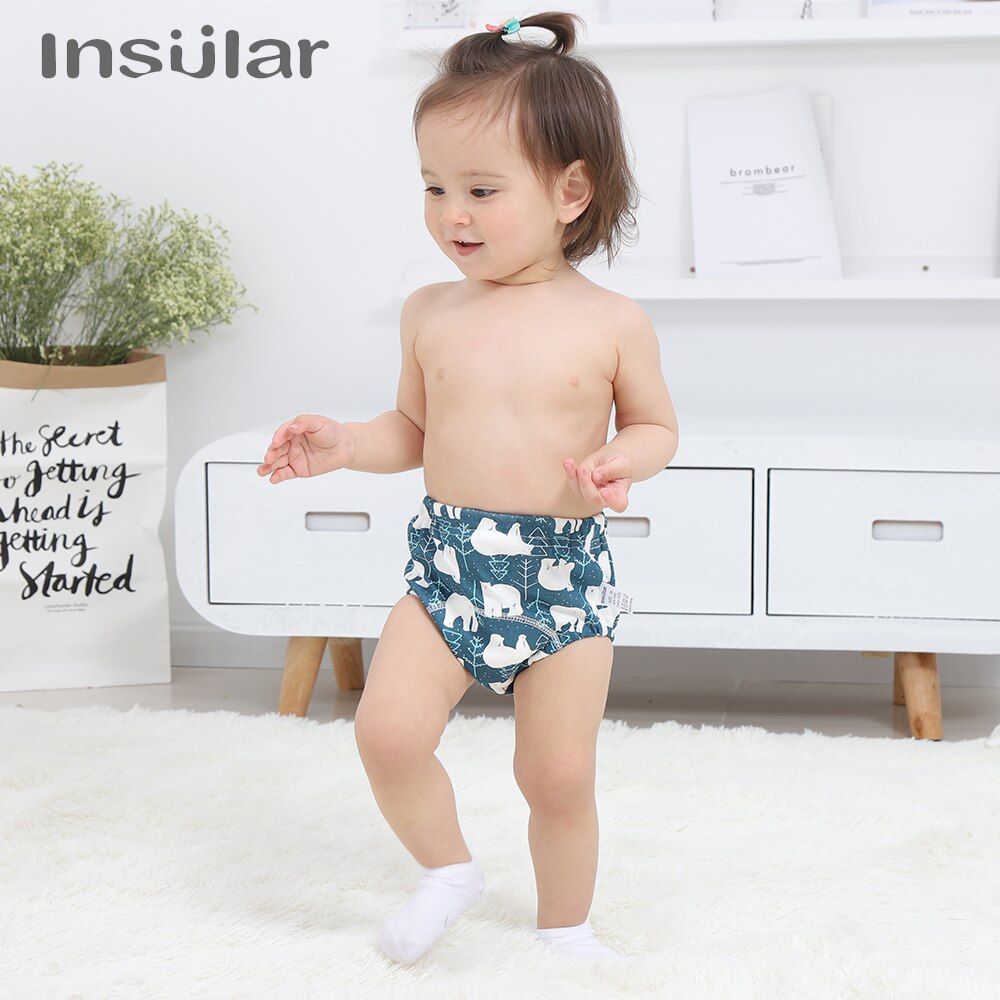 1Pc Baby Diapers Reusable Cloth Nappies Waterproof Child Boys Girls Cotton Training Pants Washable Underwear Cloth Diapers