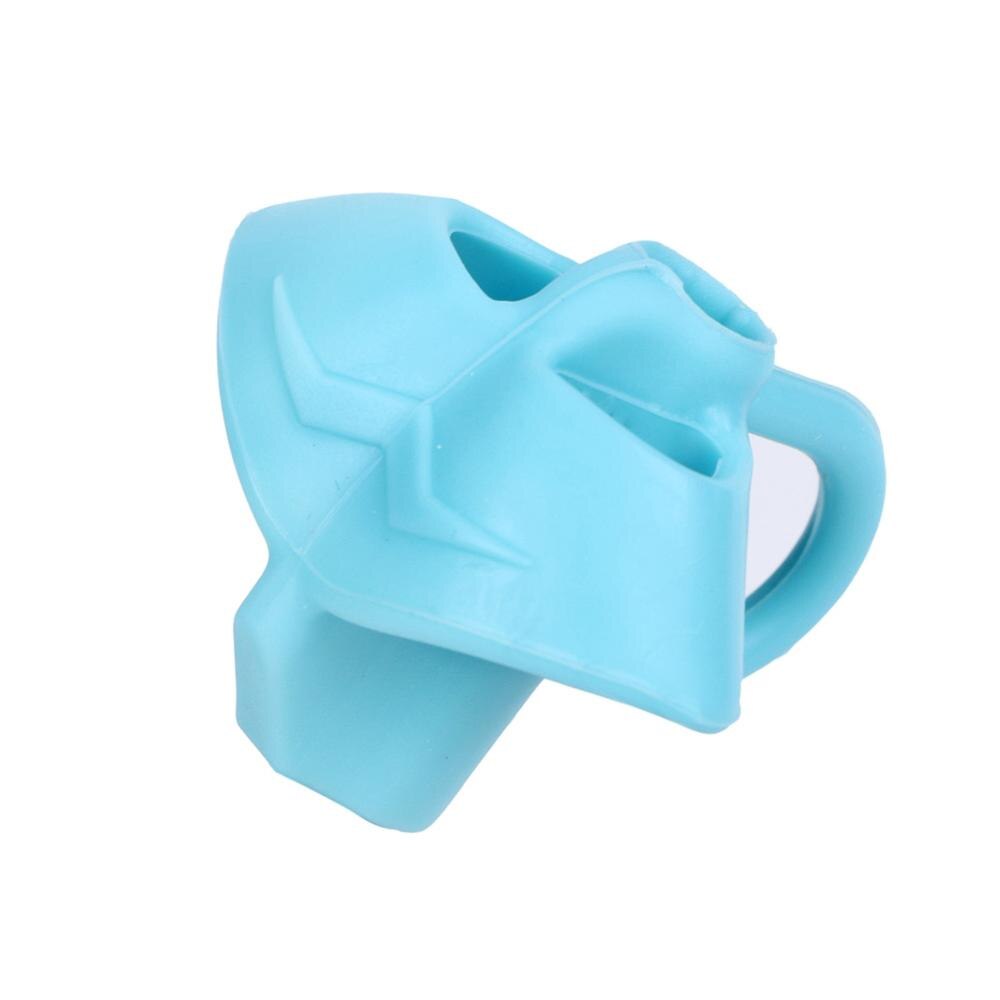 Outil de prise en main d'écriture 3 doigts crayon prise Corrective enfants débutants stylo en Silicone écriture aide montage Position correcte du doigt: Bleu