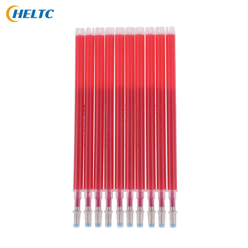 10Pcs/lot Erasable Refill Pens High Temperature Disappearing Fabric Marker Pen for Patchwork Fabric PU Leather Mark Sewing Tool