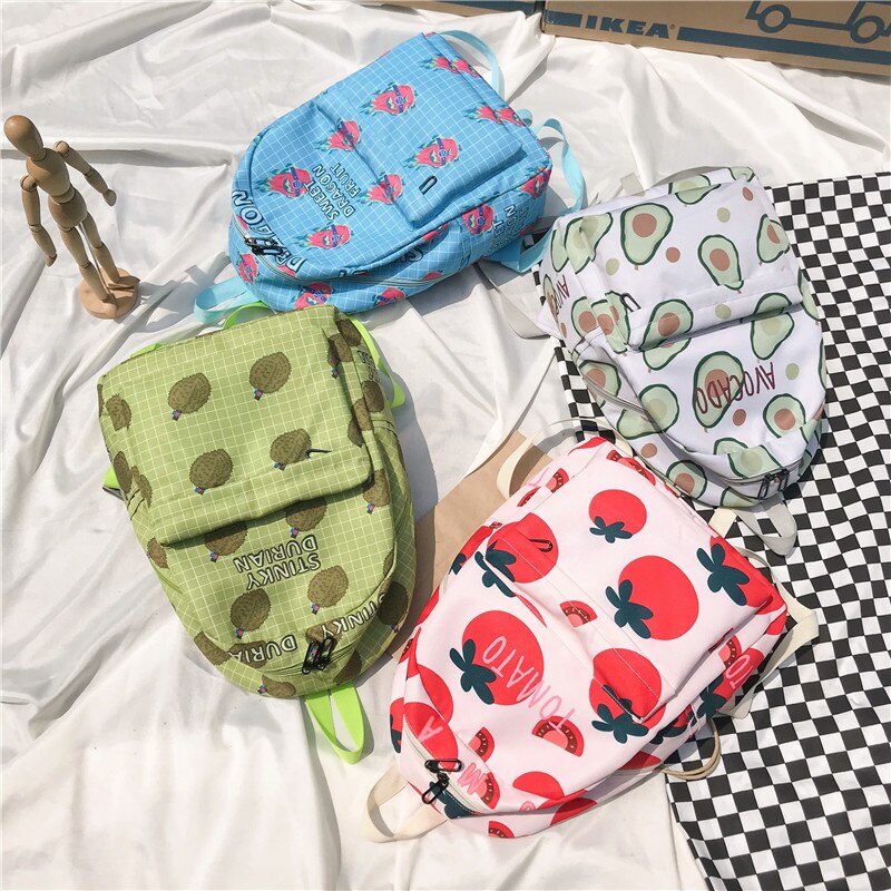 Avocado Fruit Stampato Bookbags Tela delle Donne Sveglie Zaini 2020 Ragazze Casual sac a dos Grande Stile di Gusto Squisito 17 Zaini pomodoro