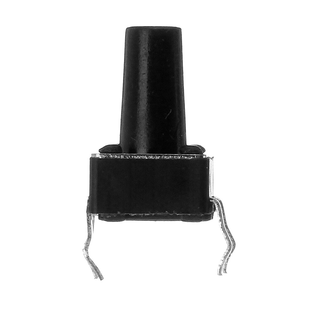 LEORY 100pcs 12V 6*6*10mm Tactile Push Button Switch Tact Switch 4 Pin DIP