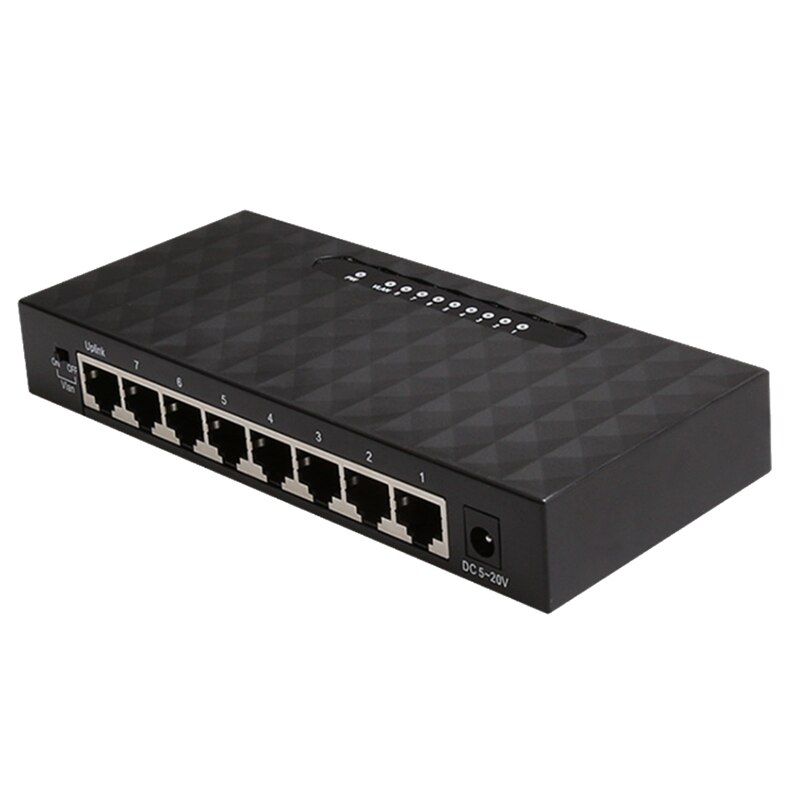 Gigabit Switch Ethernet Smart Switcher High Performance 1000Mbps Ethernet Network Switch RJ45 Hub(EU Plug)