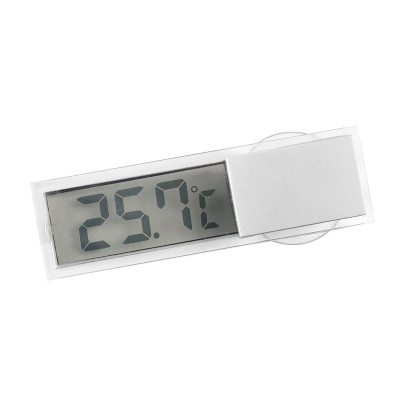 Thermomètre Numérique Pour Voiture - Intérieur/extérieur, écran LCD, Alimentation 12V - Noir - 12