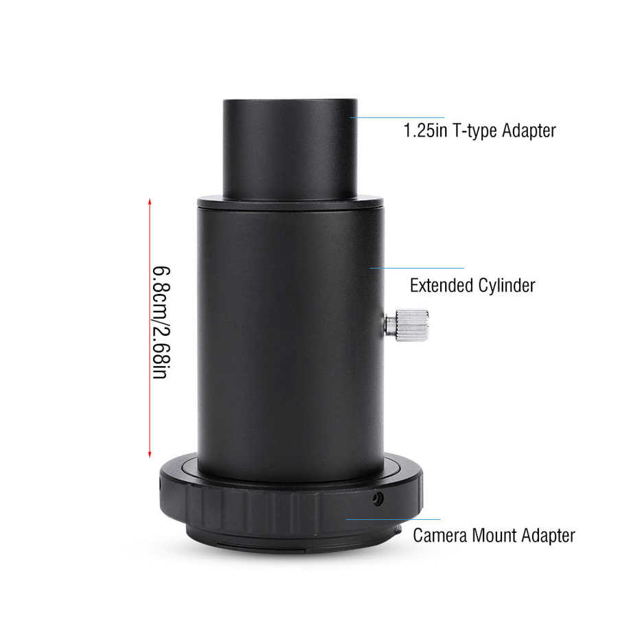 1.25inch Extension Tube M42 Thread T-Mount Adapter T2 Ring for 1.25 inch telescope to fit for Canon Cameras