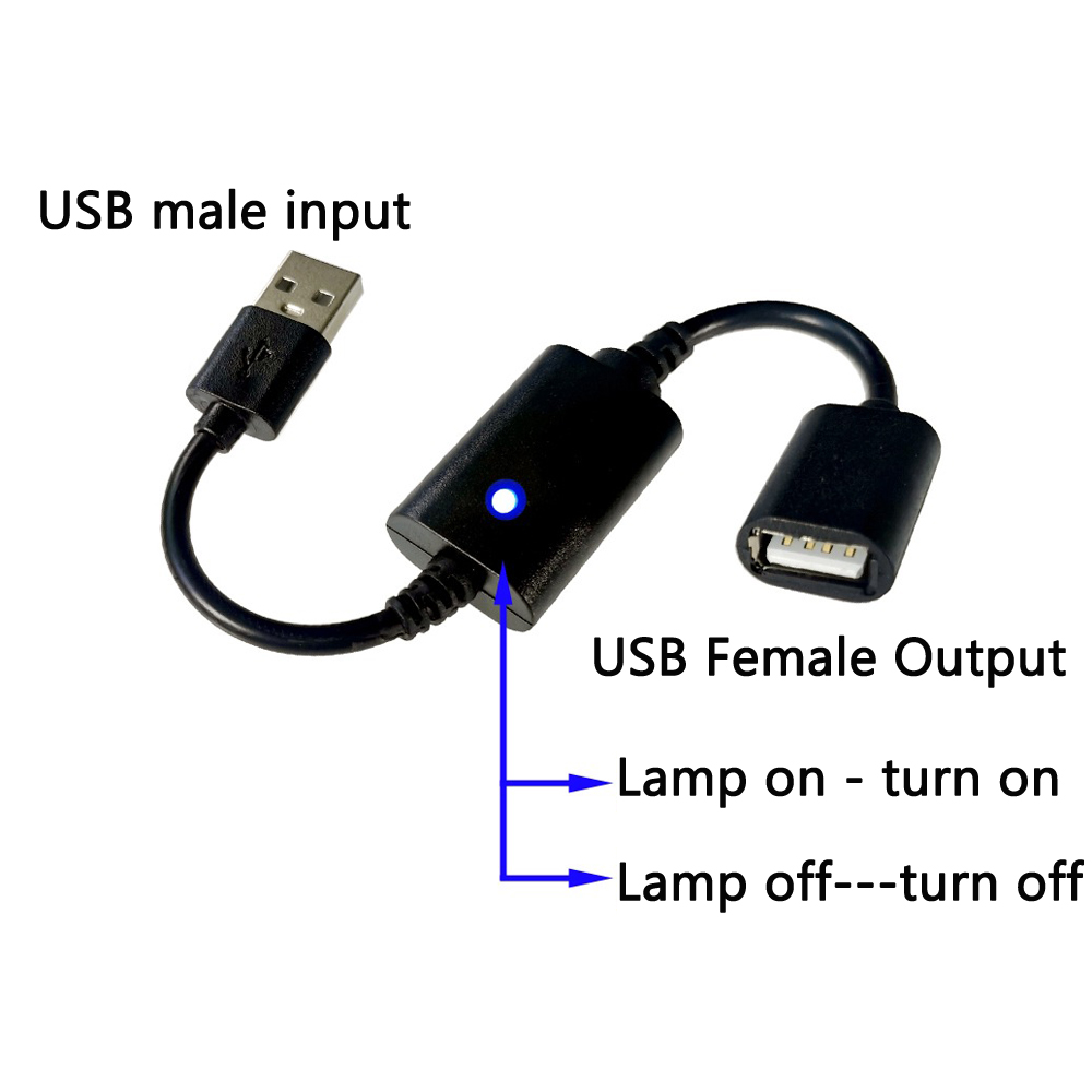 DC 5V USB Bezprzewodowy przełącznik zdalnego sterowania RF Sterownik Włączanie Wyłączanie zasilania Do taśmy świetlnej LED Lampka do czytania Wentylator świetlny: BŁĘKITNA