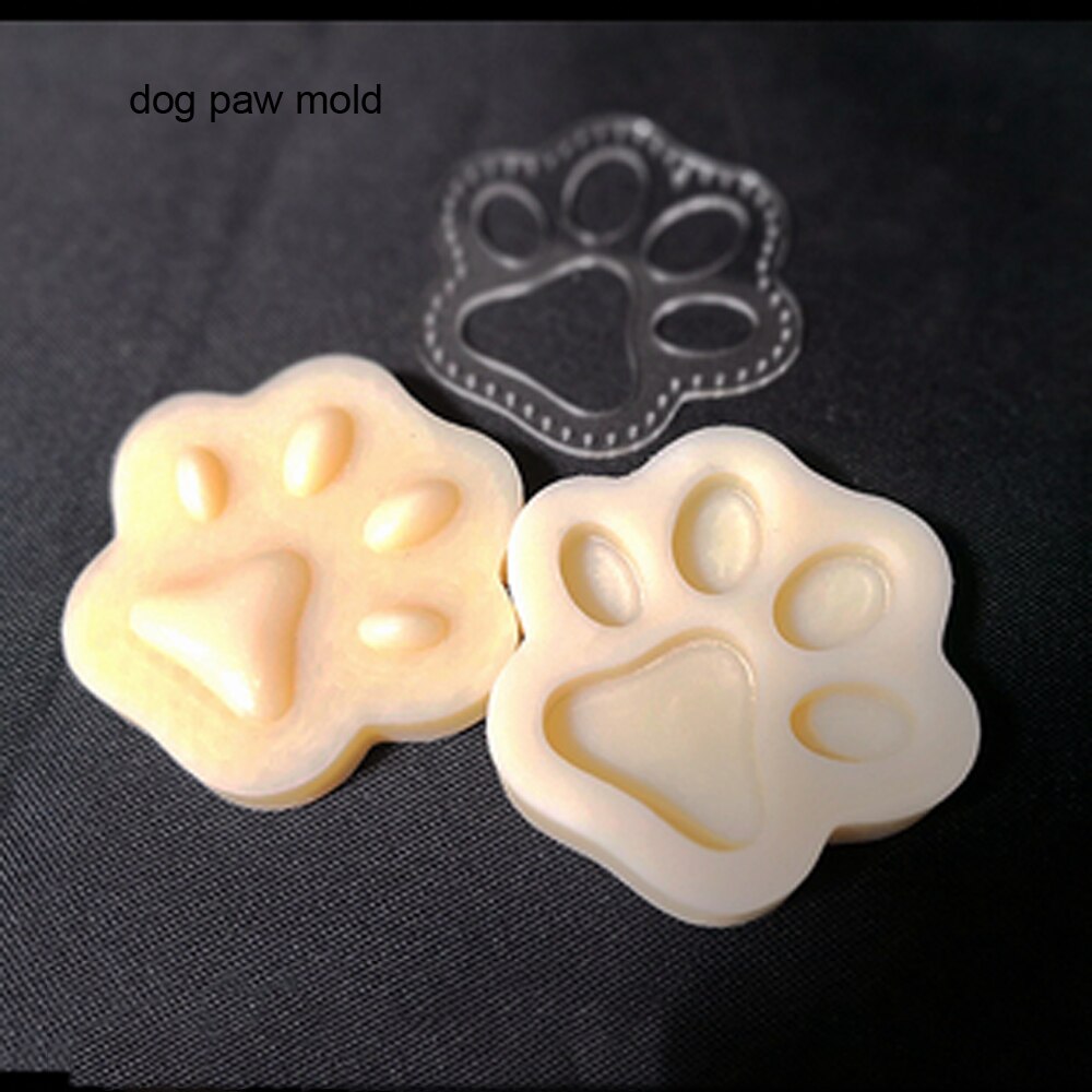 LLavero de pezuña de gato y perro para manualidades, molde de plástico para modelado con forma de colgante artesanal, troquelado, juego de moldes de plástico de 75mm