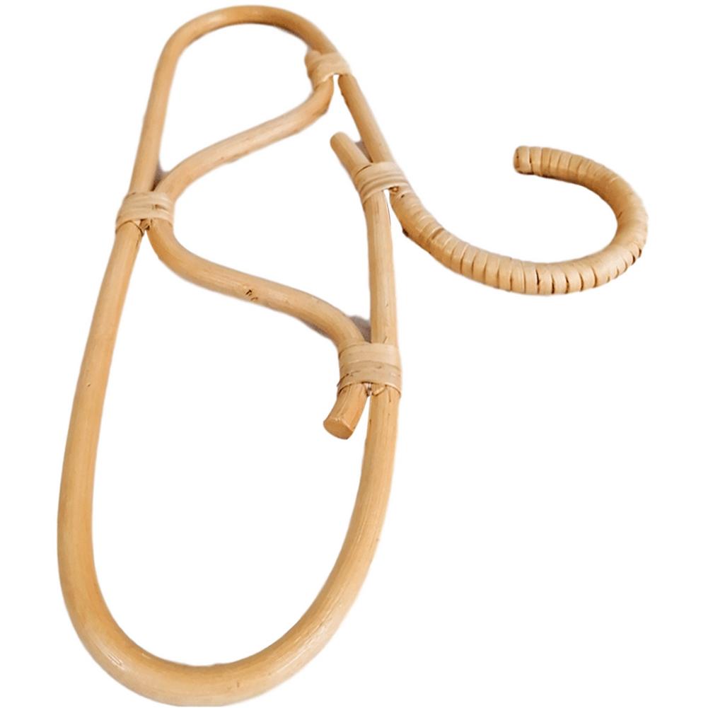 Rattan KleiderbüGel Kleidung Für Erwachsene freundlicher Bekleidung Organizer Gestell Kleidung Hütte Hängen Haken Rattan KleiderbüGel freundlicher Zimmer Dekor Aufhänger