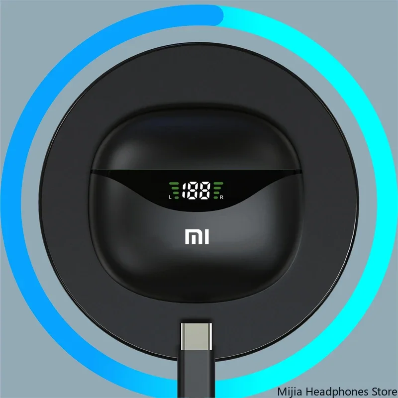 Xiaomi Bluetooth-hoofdtelefoon Draadloze koptelefoon Sport Waterdichte 9D-stereoheadsets met microfoon LED-display Oordopjes met lage latentie