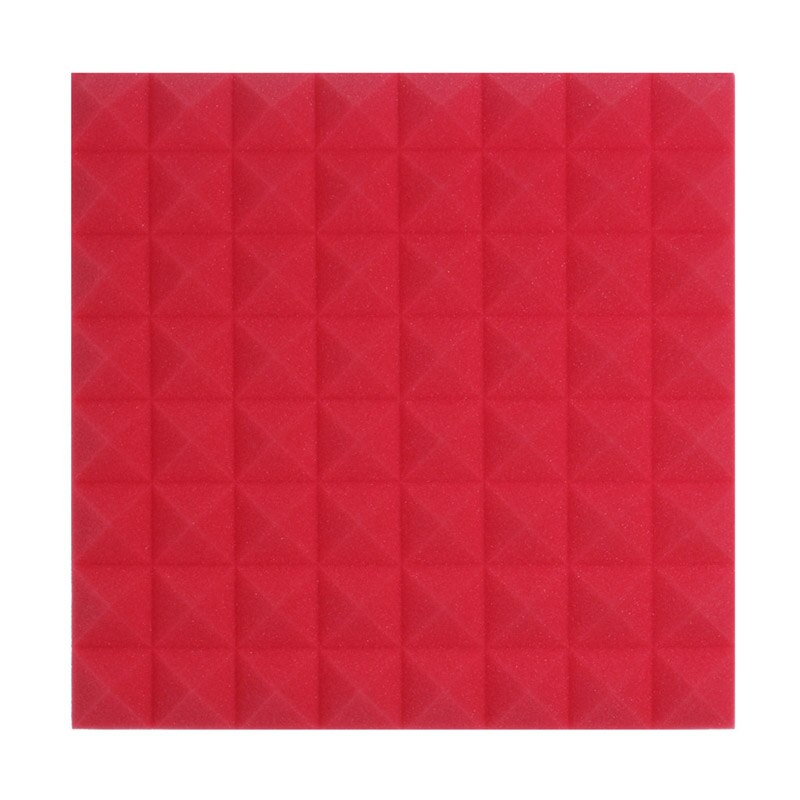 50x50cmx5.5cm Akoestische Geluidsdicht Stop Absorptie Piramide Studio Schuim: Rood